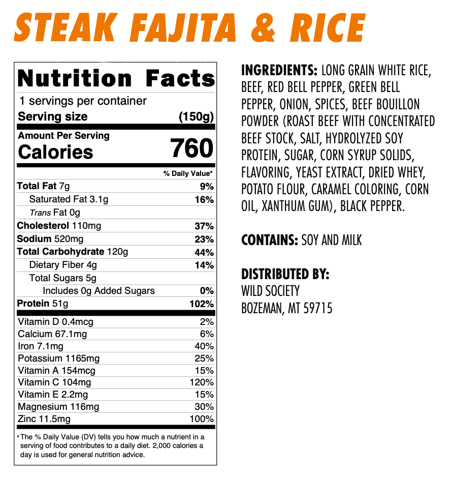Steak Fajita and Rice