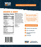 Wild Society - Biscuits & Gravy Freeze Dried Meal - Nutrition Facts